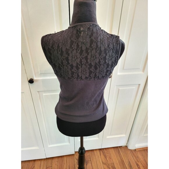 Vintage y2k Beaded Lace Trim Tank The Limited sz S Whimsygoth Goth Glam - Picture 2 of 4